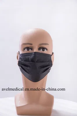 Masque facial jetable pour le service alimentaire, masque facial 3 plis à usage civil